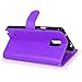 Note 4 Case, LK Galaxy Note 4 Wallet Case, Luxury PU Leather Case Flip Cover with Card Slots & Stand For Samsung Galaxy Note 4, PURPLE