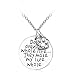 Luvalti Personalized Necklace with Text “Dogs aren't My Whole Life.They Make My Life Whole!” - 17.5'' Chain - Paw Print Pendant