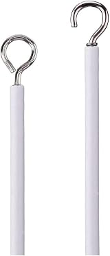 FERRIS 2 Packs 3 Metre Net Curtain Wire with 16 Hooks & Eyes White view 6