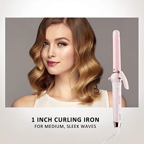 Aokitec 1 Inch Curling Iron Hair Curler Ceramic Coating Curling Wand