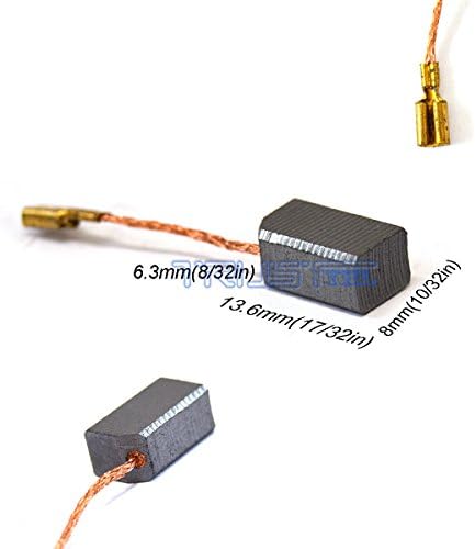 Eztronics Corp® 2 Carbon Brushes For Craftsman Angle Grinder 900.264370 (BK20 (6.3 x 8 x13.6 mm))