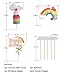 Vanvene Reusable Colorful Rainbow Unicorn Cake Topper Set for Unicorn Party Supplies,Rainbow Unicorn Cake Decorations for Girls,Birthday party, Wedding & Baby Shower