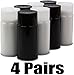 Avant Grub’s Disposable Salt & Pepper Shaker Bulk Pack: 4 Sets. Color-Coded Drop-Safe Bottles. Wholesale Pricing Used by Restaurants. Great for Weddings, Parties, Events, Celebrations & Galas.