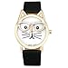 Lookatool® Cute Glasses Cat Women Analog Quartz Dial Wrist Watch (Black)
