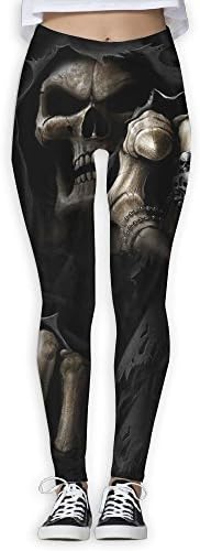 Jasonasd Skull Scary Ghost Women's Popular Slim Exercise Fitness Yoga Trousers