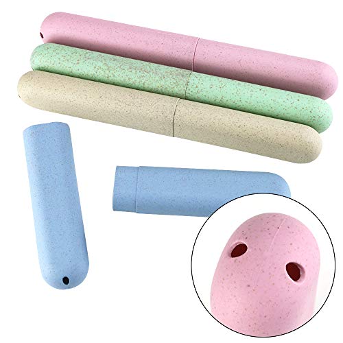 Neworkg 12 Pack Superior Travel Toothbrush Case, Plastic Toothbrush Holders, Portable Breathable Toothbrush Storage Box For Travel, Business, Camping, School(4 Colors) - Thumbnail 2