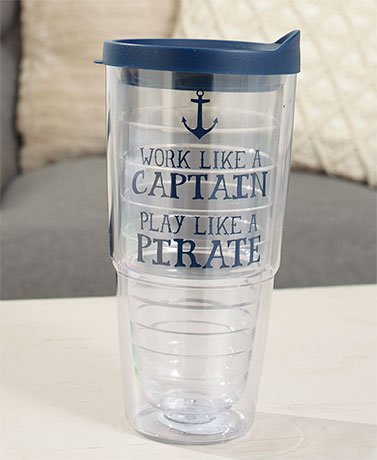Nautical Drinkware Collection Play Like a Pirate Tumbler