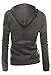 DJT Womens Casual Oblique Zipper Hoodie Jacket Coat XX-Large Dark Grey