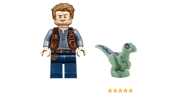 Lego Jurassic World Fallen Kingdom Owen Grady And Blue From Set Amazon Com Au Toys Games