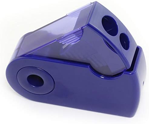 Partstock 1 Piece Double Hole Pencil Sharpener for Pencil Eyebrow Liner Eyeliner School Office Stationery Supplies 2 Holes Precision Pencil Sharpener Blue