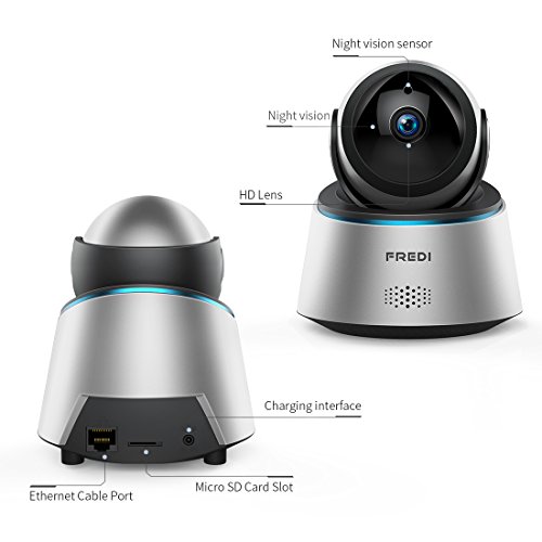 FREDI 1080p Wireless Camera HD WiFi IP Camera for Baby/Elder/Pet/Nanny Monitor, Pan/Tilt, Two-Way Audio & Night Vision(Update Version)
