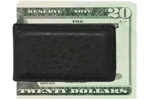 Real Leather Creations Magnetic Money Clip for Men Genuine Leather Money Clip for Men with 2 Strong Shielded Magnets | Minimalist, Slim Money Clip Holds 12 to 15 Bills