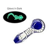 HAAC 2018 New 3.9 Inch Glow in Dark Pipe,Portable Art Collection Unbreakable Handmade Glass Tube