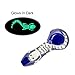 HAAC 2018 New 3.9 Inch Glow in Dark Pipe,Portable Art Collection Unbreakable Handmade Glass Tube
