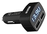 Acatim Newest 3.1A 10W Dual 2 USB  Car Charger with LED Display Fast Speed Displays Voltage, Amps & Internal Temperature (Fahrenheit)