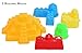 JustForKids Beach Toy Set, Summer Beach Fun Activity, Castle Bucket Sand Mold 16Piece Set, Play Kit for Kids with Heavy Duty Reusable Mesh Bag,Assorted,5
