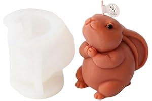 Long-Eared Bunny Silicone Mold For Candle Making - Small Hairy Rabbit Mold Rabbit For Easter Soy Wax Candles And Plaster Deco