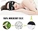 Sleep Mask 2 Pack, Natural Silk Sleep Mask Blackout Cat Eye Mask, 3D Contoured Eye Covers, with Adjustable Straps for Women, Men, Travel, Nap, Shift Work