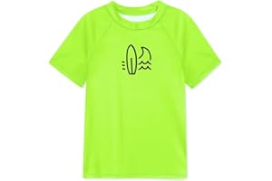 BesserBay Boy's UV Sun Protection Short Sleeve Quick-Dry Crewneck Rash Guard Shirt 3-14 Years