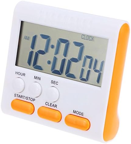 Vodool Multi-Function Electric LCD Digital Kitchen Timer Alarm Count Clock(Orange)