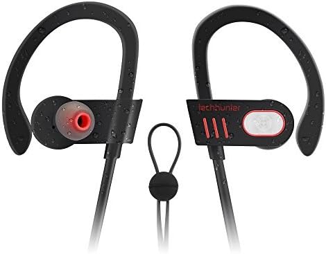 Wireless Bluetooth Headphones, Mesuvida IPX7 Waterproof Best Playing Earphones Sweatproof with Microphone HD Stereo Cordless Ear Earbuds for Gym Running 9 Hour Sport Time Noise Cancelling Headsets