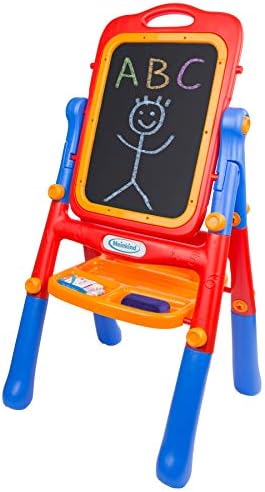 Babyhaven Double-Sided Deluxe Art Easel with Art Supply Starter Kit, Red