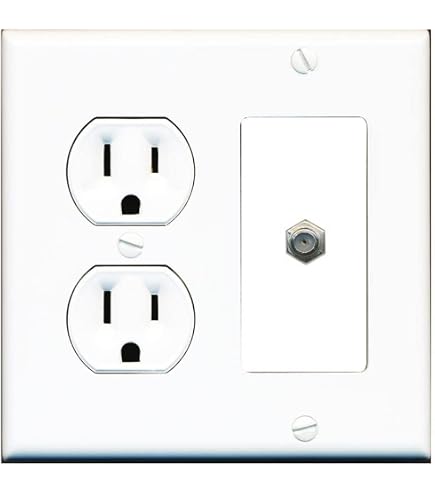 Riteav Piastra Decorativa Light Almond – 1 Porta HDMI E 1 Ingresso Coassiale F-Type – Frutto A Muro
