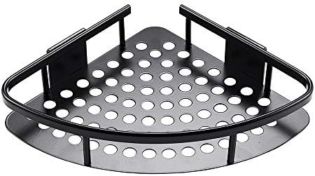 Hoomtaook Shower Caddy Bathroom Corner Shelf Wall Mount Rustproof Nail Free Aluminum For Kitchen Storage，Black