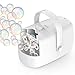Bubble Machine, iTeknic Automatic Bubble Blower, Portable Auto Bubble Maker with High Output for Outdoor/Indoor Use,Powered by Plug-in or Batteries , Bubble Toys and Gifts for Kids Girls Boys (White)