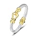 UNY Fashion Designer Brand Inspired Jewelry Horse Shoe Cable Wire Vintage Bangle Bracelet Beautiful Gifts