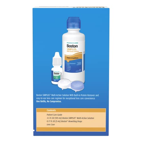 Boston Simplus Contact Lens Solution Kit, for Gas Permeable Contact Lenses, 3.5 Fl Oz Multi