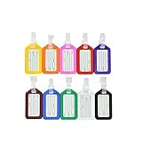 Bluecell 20pcs Plastic Luggage Tag for Carrying on Luggage, Baggage ID, Suitcase Label, Sports Bag