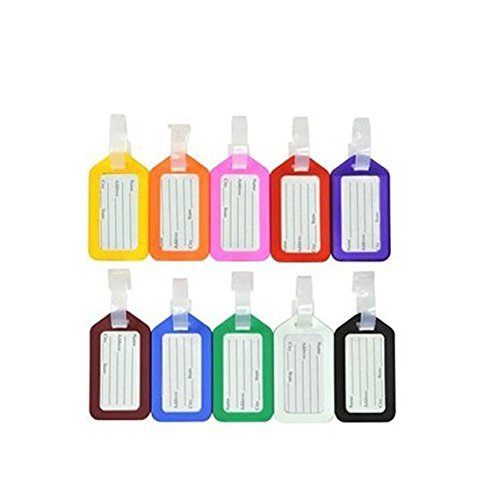 Bluecell 20pcs Plastic Luggage Tag for Carrying on Luggage, Baggage ID, Suitcase Label, Sports Bag