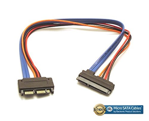 22 Pin SATA Female to Micro SATA 16 Pin Male Cable