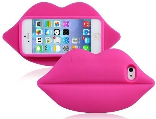 Sky Buddy 3D Lips Design Silicone Protective Case for iPhone 5S/5 (Purple)