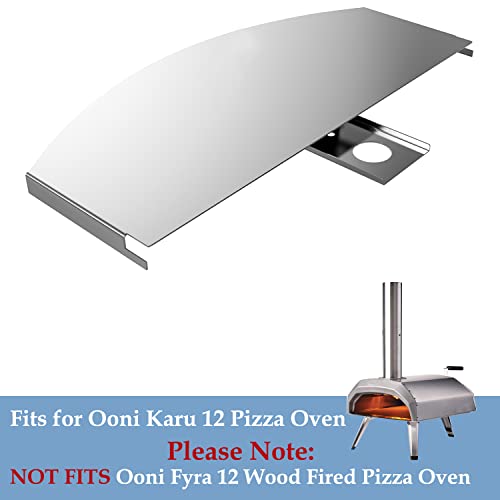 Outdoor Pizza Oven Worktable Shelf Compatible with Ooni Karu 12 Gas