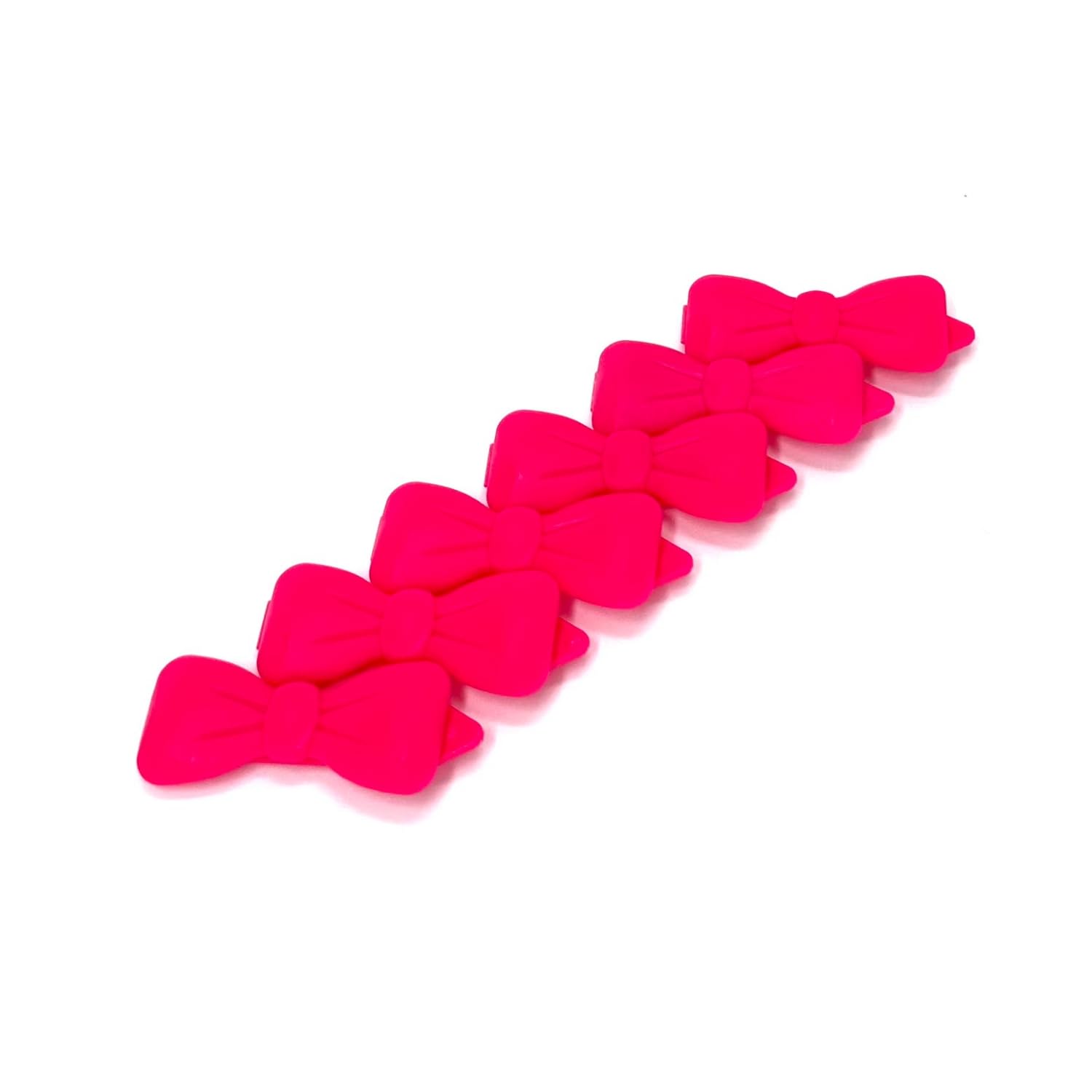 Hair Bow Hair Clip for Pets Dog Hair Clip Pack of 6 Neon Pink