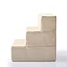 ZINUS Foam 18 Inch 3-Step Step Pet Stairs, Pet Ramp for Cats and Dogs, Medium, Beige