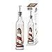 Ellora Farms, Atlas Chef Pourer, Cruet Glass Bottle, Suitable for Oils, Vinegar, Dressing, 17 Oz. capacity, Stainless Steel Pourer, Gift Bottle in Box