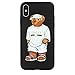 Stylish Bear Custom Fashion Protective Flexible Case/Cover/Skin Leather Finish for iPhone (White Bear, iPhone XR)