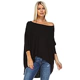 Isaac Liev Batwing Loose Oversized Blouse Top S-XXXL - Made in USA