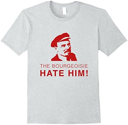 Mens The Bourgeoisie Hate Him! Vladimir Lenin Communist T-Shirt 3XL Heather Grey