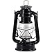 YAKii LED Vintage Lantern Metal Hanging Hurricane 12 LED Dimmer Switch Cold White Battery Operated Power Outage Indoor Camping Lighting Outdoor Brooklyn Decoration(Black)