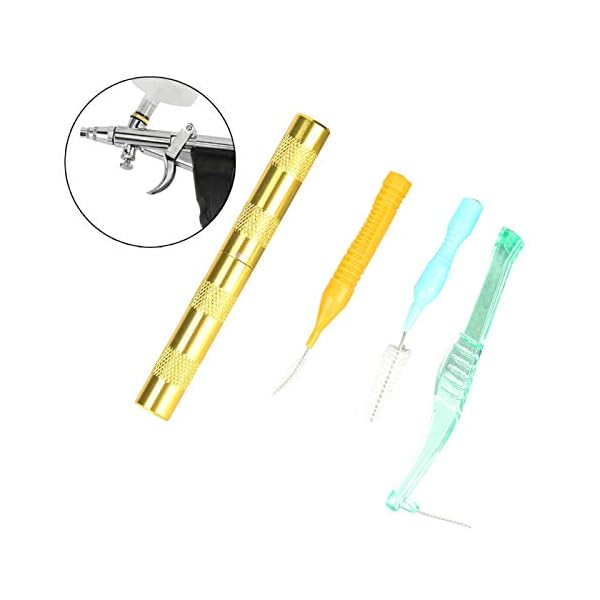 4 Stück Airbrush, Nylon Flaschenrohrreiniger Set Edelstahlhalter Airbrush Reinigung für Flaschengläser Strohreinigung – Bild 4