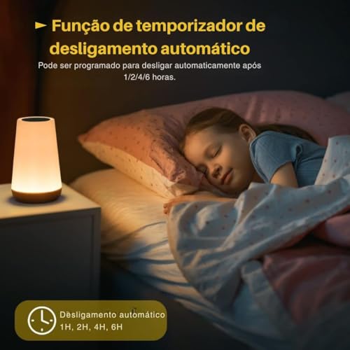 Luminária de Mesa LED Portátil Touch Sem Fio com USB, 13 Cores de Luz, Ajuste de Intensidade e 3 Modos de Iluminação, Ideal para Quarto, Sala e Leitura – Qualidade Premium LNMAX®
