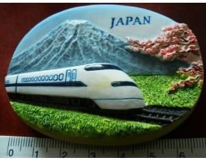 Japanese Bullet Train Mount Fuji Japan High Quality Resin 3D fridge Refrigerator Thai Magnet Hand Made Craft