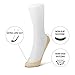No Show Non Slip Women's Cotton Sock – SHEEC SoleHugger Secret - Cream Small 1 Pair
