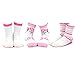 TeeHee Little Girls and Toddlers Cute Novelty and Fashion Cotton Crew Socks 18 Pair Pack Gift Box (3-5 Years, Vintage)