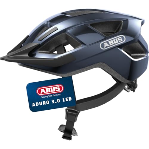 ABUS Fahrradhelm Aduro 3.0 LED, Größe M, Blau