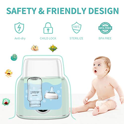 Baby Bottle Warmer, UMICKOO Electric Milk Warmer with a Timer, LCD Display Accurate Temperature Control, Auto Power-Off